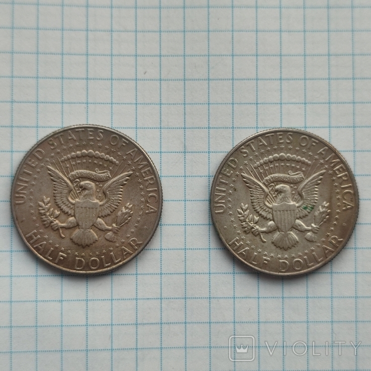 50 центів США 1967р.,2 штуки., фото №3