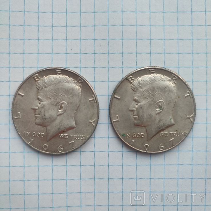 50 центів США 1967р.,2 штуки., фото №8