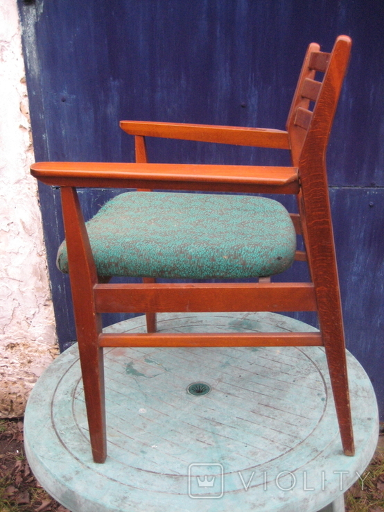 Деревянное кресло из меб. гарнитура (стул, кабинетный винтаж) ,Румыния .60 - е г. ХХ века., фото №3