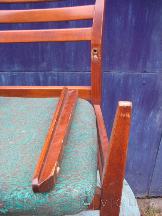 Деревянное кресло из меб. гарнитура (стул, кабинетный винтаж) ,Румыния .60 - е г. ХХ века., фото №12