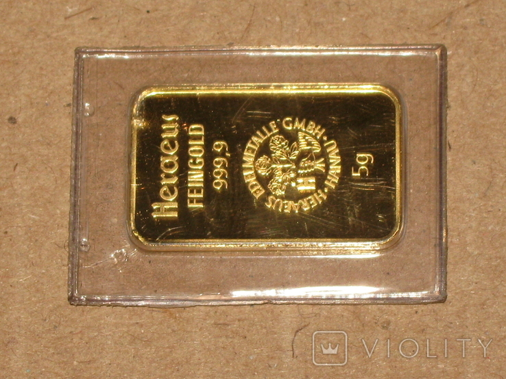 Слиток золота 5 грамм 999,9 золотой злиток 5 грам Правекс Банк, фото №4