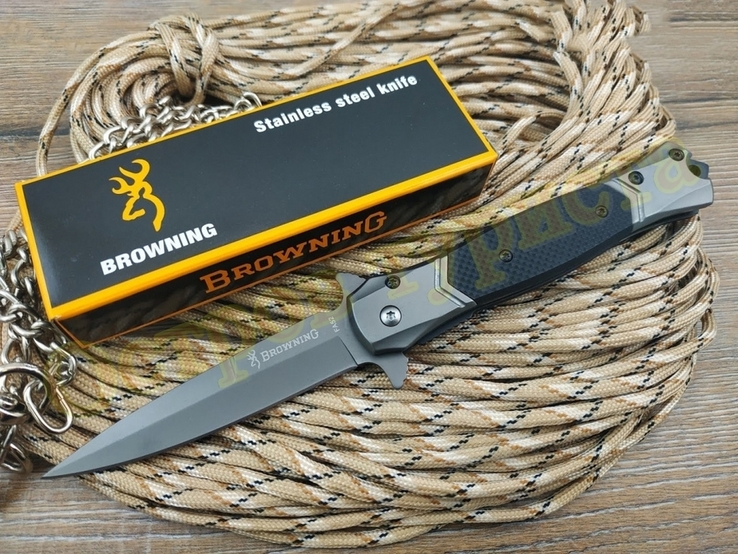 Нож складной Browning FA52 black полуавтоматический стеклобой, фото №3