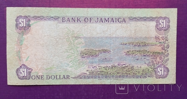 1 долар 1989 рік Ямайка, фото №3