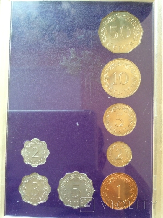 Мальта 1972 набір монет, фото №3