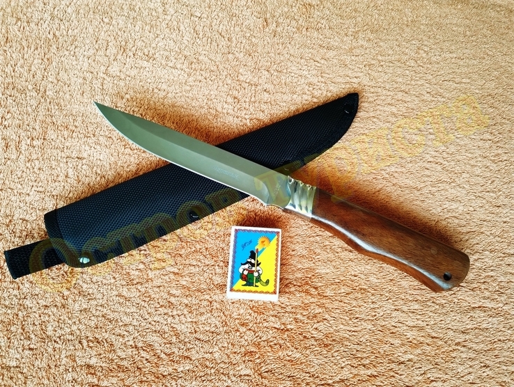 Нож Охотник сталь 65Х13 чехлом 28.8 см, фото №4
