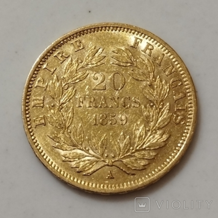 20 франків 1859р.Франція., фото №10