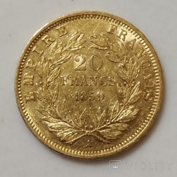 20 франків 1859р.Франція., фото №11