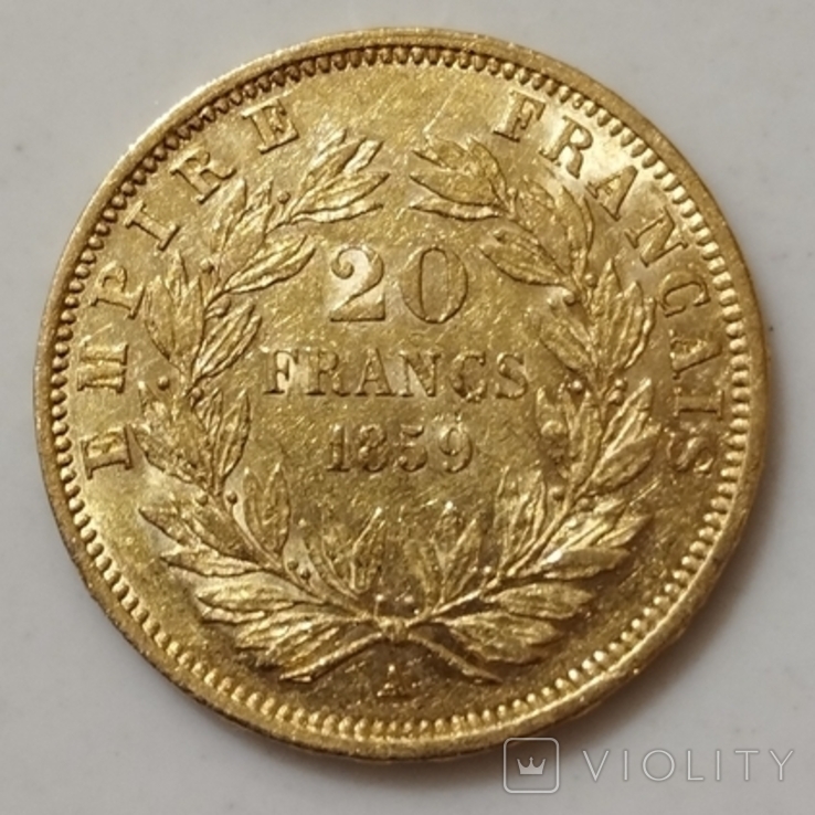 20 франків 1859р.Франція., фото №13