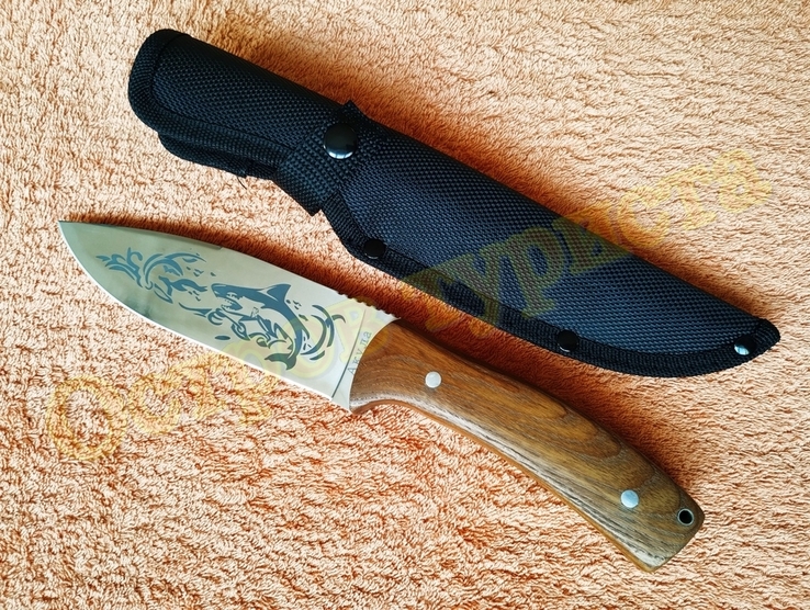 Нож охотничий Акула с чехлом 26см, numer zdjęcia 4