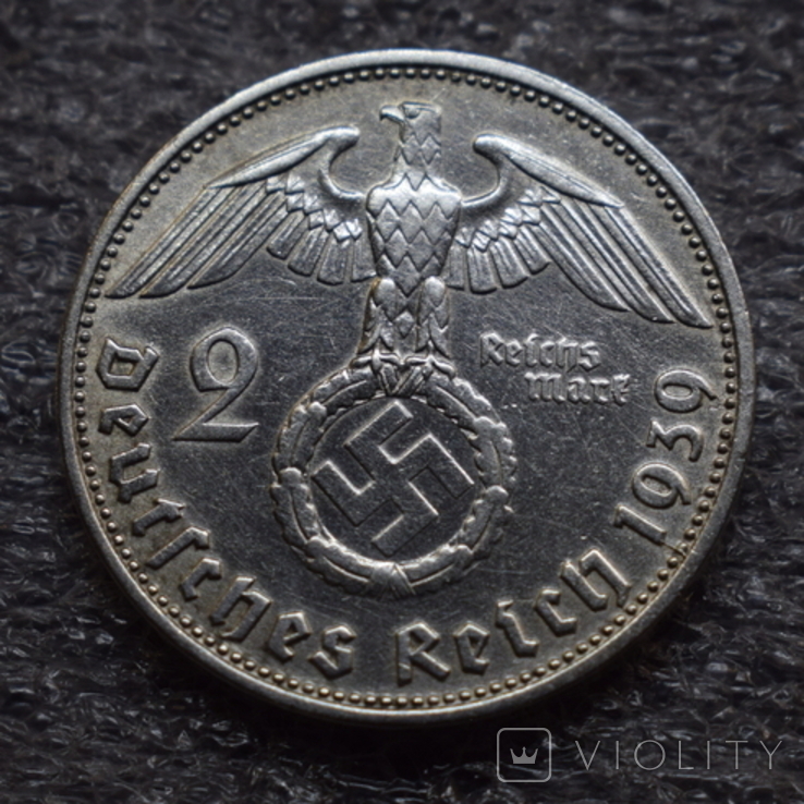 2 марки 1939 року D Гіндебург, фото №3