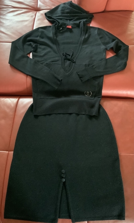 Комплект женский: чёрная юбка худи castro, р.s, photo number 3