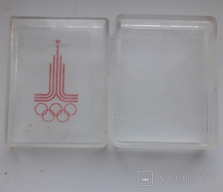 Коробка/футляр від позолоченого радянського чоловічого годинника присвяченому Олімпіаді 80, фото №2