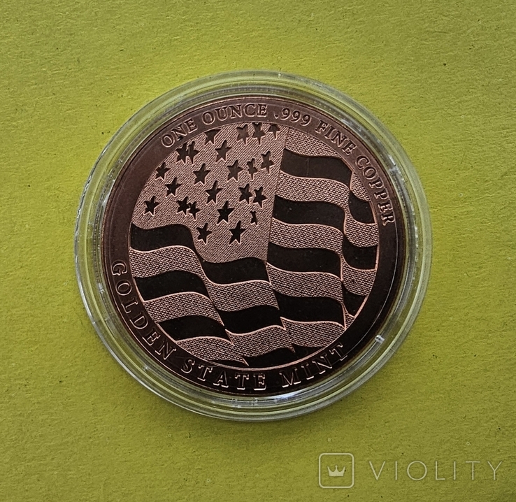 Мідний раунд 1oz, Американський Орел , США, фото №6