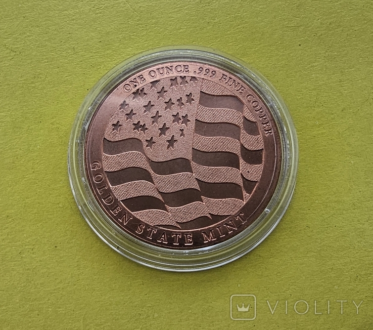 Мідний раунд 1oz, Американський Орел , США, фото №7