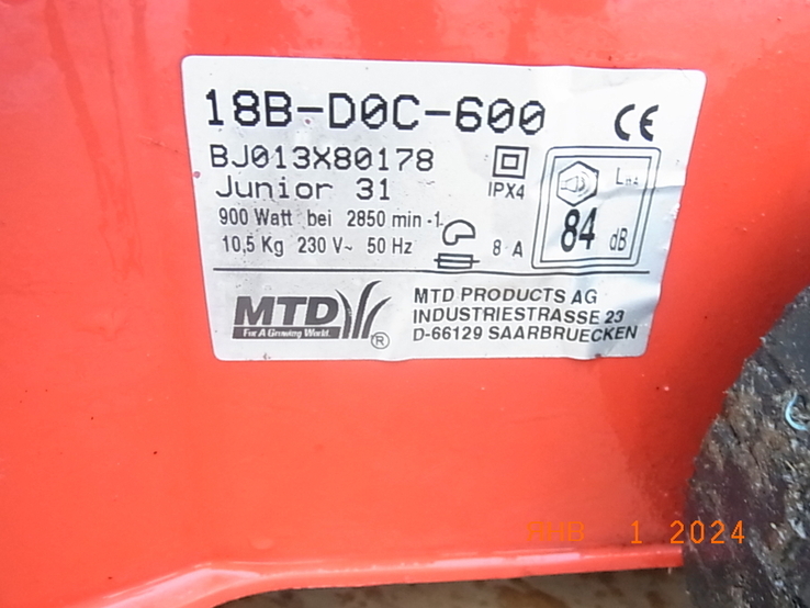 Газонокосарка MTD 900 W № - 4 з Німеччини, numer zdjęcia 4