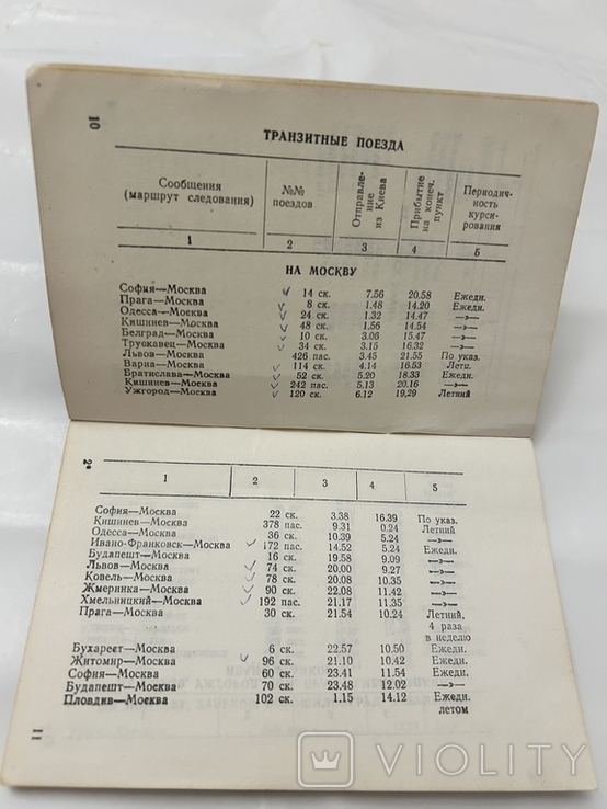 Расписание пассажирских и пригородных поездов Киев пассажирский 1990-1991 год, фото №8