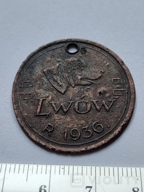 Собачий жетон Lwow 1936, фото №4