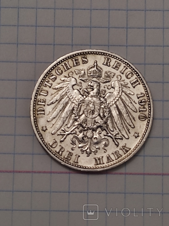 3 марки 1910 года. Вюртемберг., фото №5