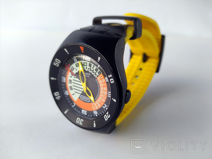 Часы швейцарские Swatch Farfallino Giallo для дайвинга и плавания, фото №3
