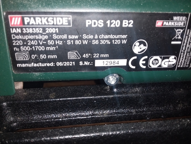 Електролобзик PARKSIDE PDS 120 B2, фото №4