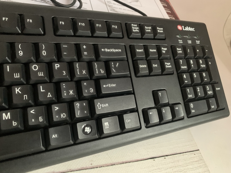 Labtec Standart Keyboard Plus чорна клавіатура PS/2., numer zdjęcia 8