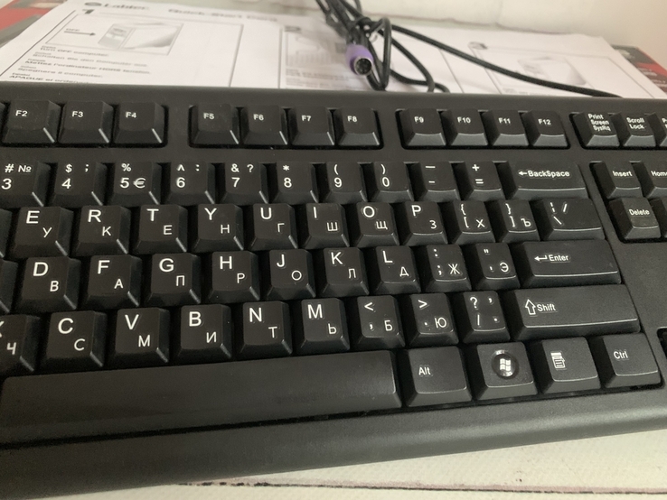 Labtec Standart Keyboard Plus чорна клавіатура PS/2., photo number 9