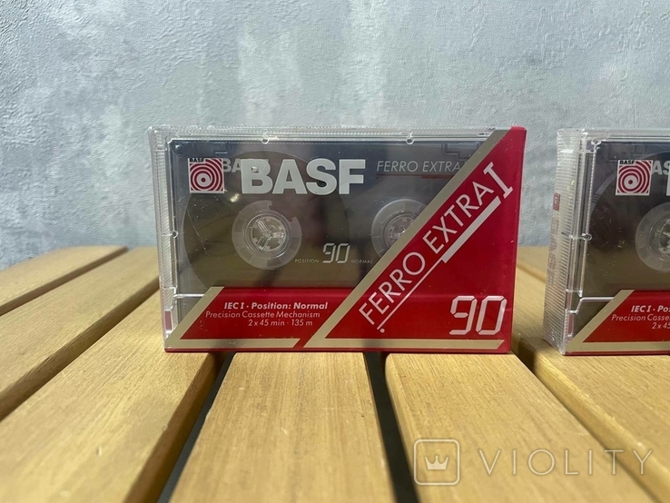 Аудиокасета BASF ferro extra I 90. Запечатанные 3 шт, фото №9