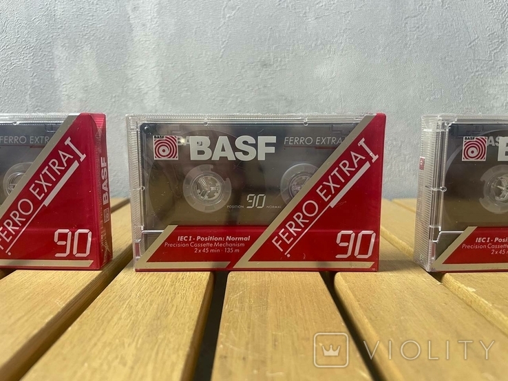 Аудиокасета BASF ferro extra I 90. Запечатанные 3 шт, фото №10