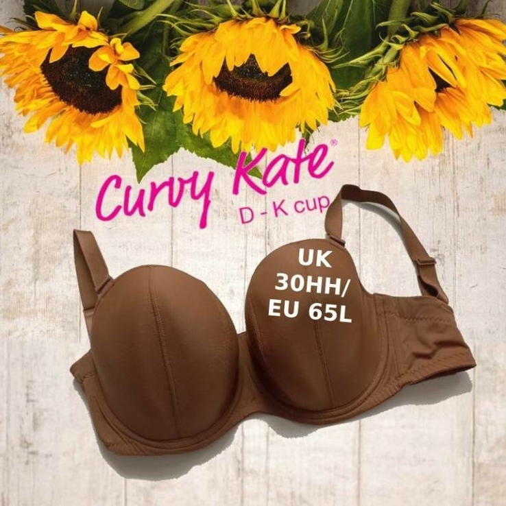 Curvy Kate UK30HH /EU65L Luxe Бюстгальтер большая чашка поролон косточка карамель силикон, фото №2