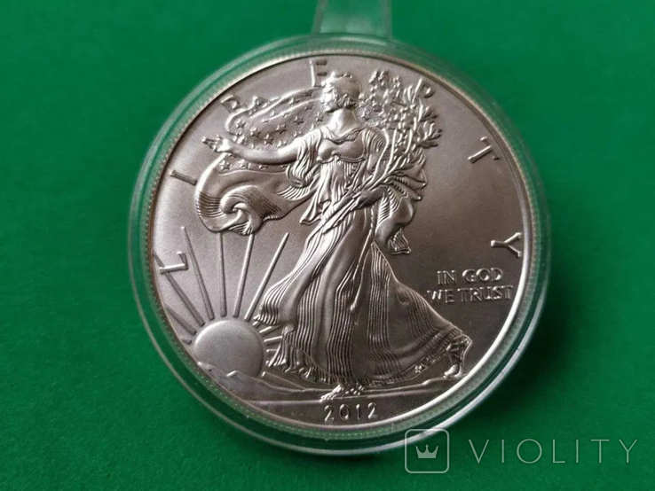 Шагающая Свобода 2012. 1 Доллар США. Серебро 999 (3), фото №4