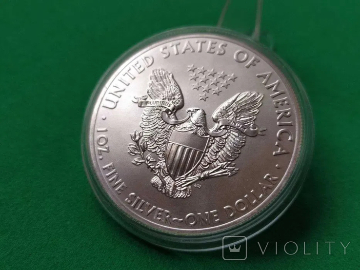 Шагающая Свобода 2012. 1 Доллар США. Серебро 999 (3), фото №6