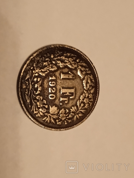 1 франк 1920 року, фото №2