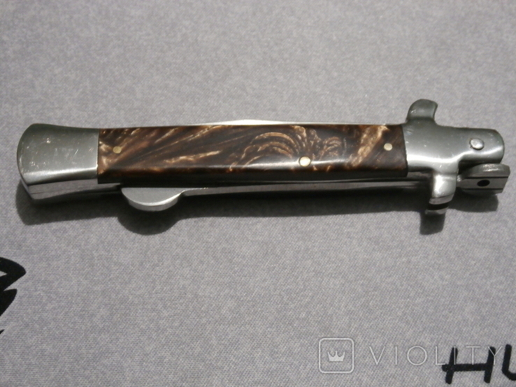 Cкладной нож стилет Colunbia К032 Buffalo horn Classik italian plain (Flat Grind) stilatto, фото №10