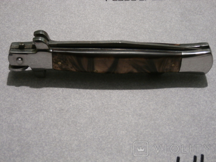 Cкладной нож стилет Colunbia К032 Buffalo horn Classik italian plain (Flat Grind) stilatto, фото №12