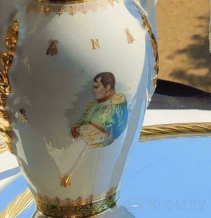  2 шт - ваза фарфор франция 23,5 см - Наполеон и Жозефина, фото №4