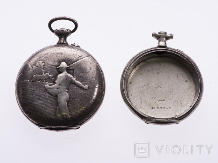 Срібний (84) годинник під ремонт + срібний корпус, фото №2