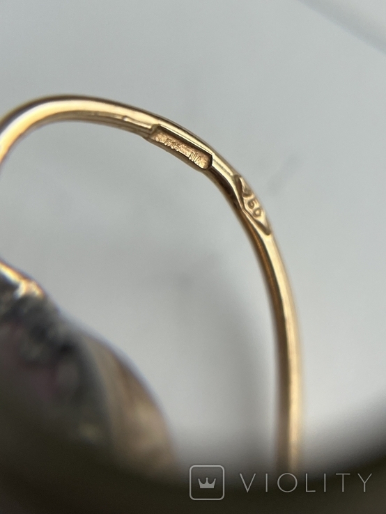 Антикварні золоті сережки з діамантами та рубінами. Золото 750. Вага 12,85 грам, фото №5