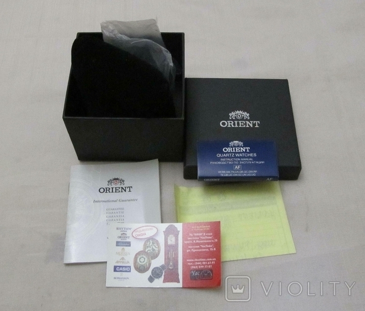 Футляр коробка від годинника Orient з документами 2016 р., фото №2