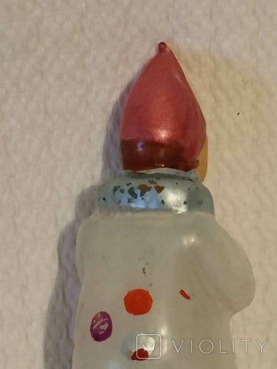 Елочная игрушка на прищепке"Клоун с дудочкой", фото №4