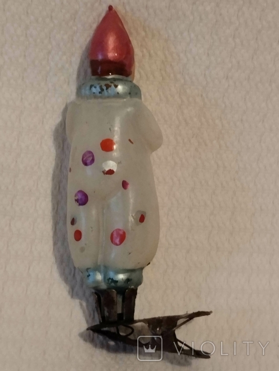 Елочная игрушка на прищепке"Клоун с дудочкой", фото №8