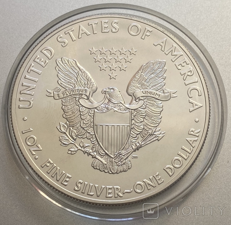 Американский орел 1 долар США 2015 Крокуюча Свобода срібло 999, фото №4