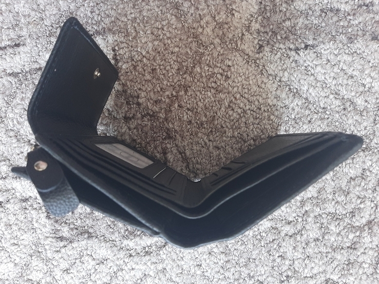 Черный кожаный женский кошелек DR. BOND WN-1 black, фото №10