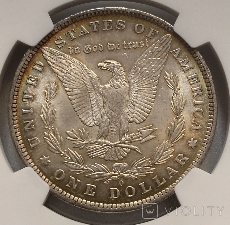 1 Доллар Моргана США 1884 O слаб NGC MS-63, фото №8