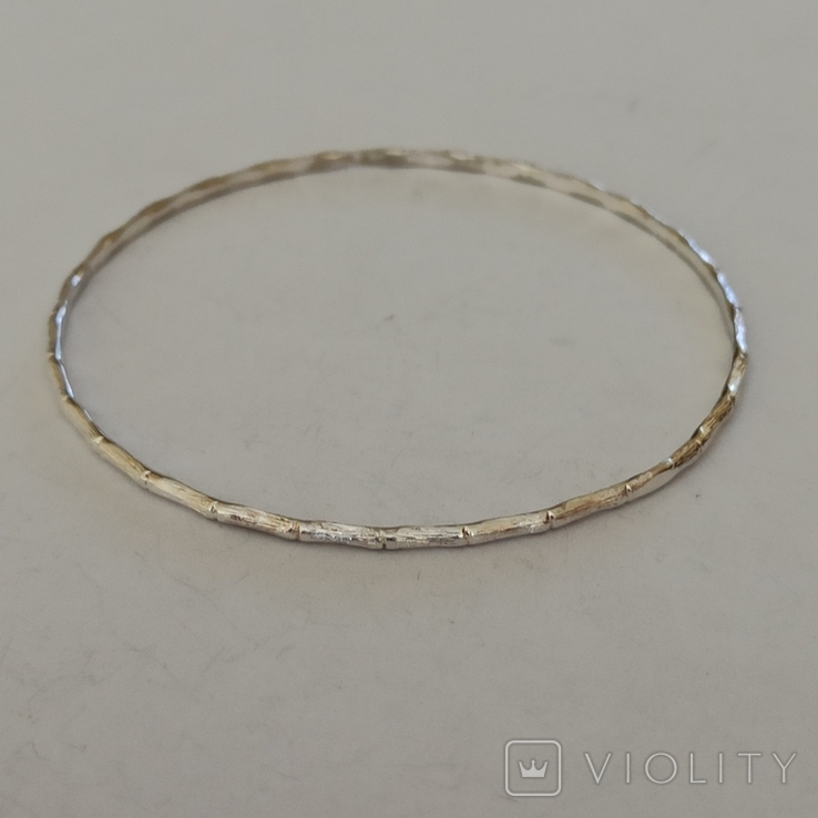 Браслет серебро 925* "кольцо 3", фото №2