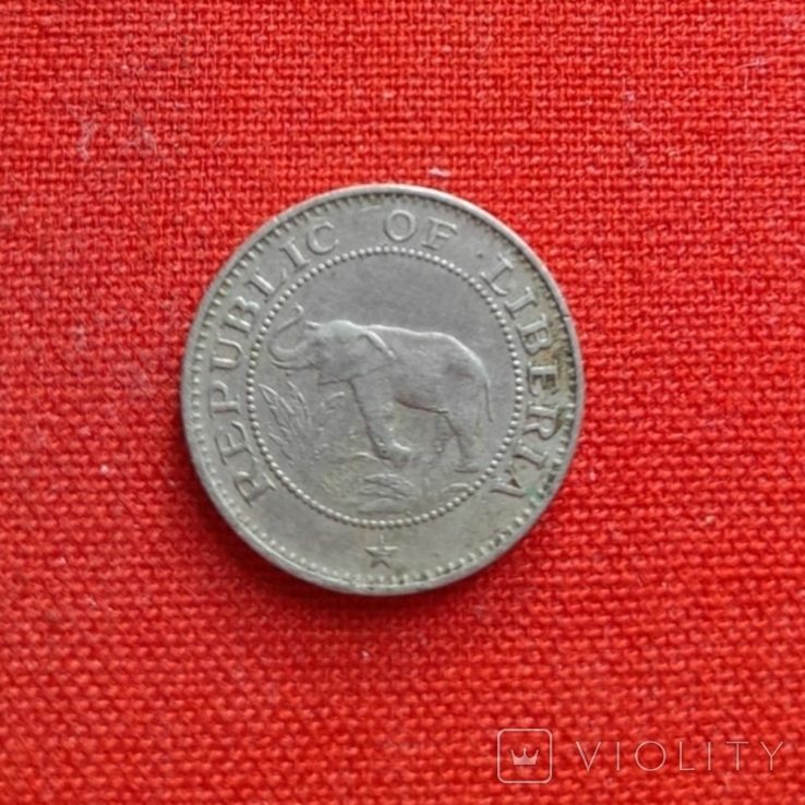 Либерия 5 центов 1977г., фото №2