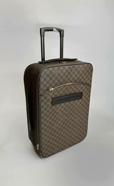 Чемодан Louis Vuitton, кожа + канва, фото №2