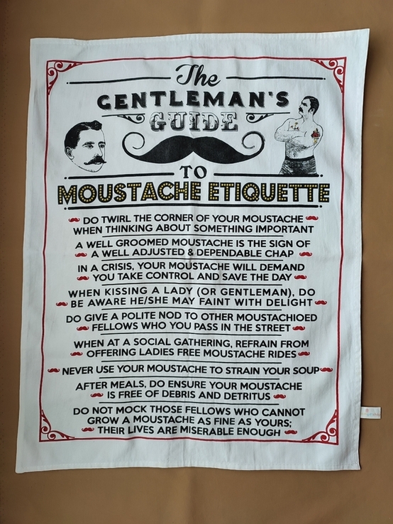 Бавовняний рушник MUSTACHE ETIQUETTE, numer zdjęcia 2