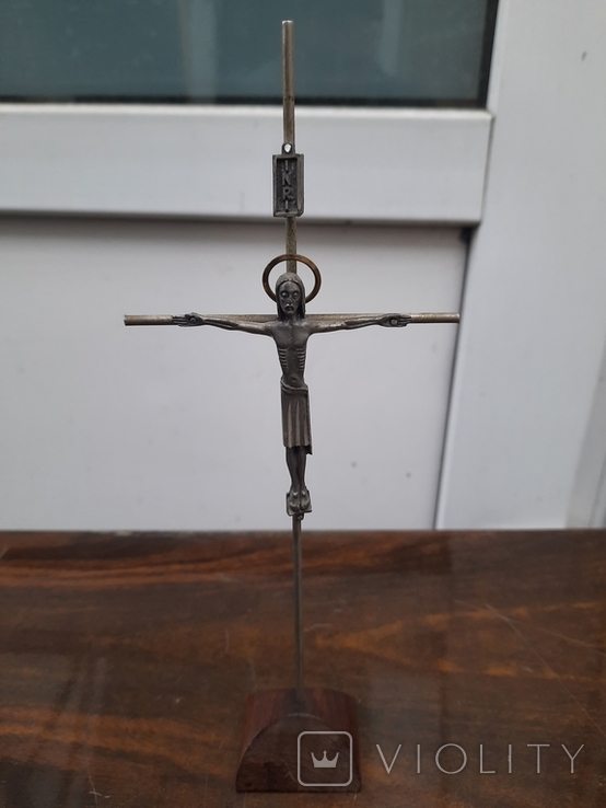 Крест с распятие и табличкой INRI, фото №5