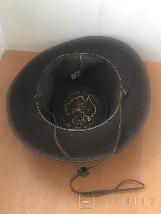 Шляпа кожаная LESA COLLECTION. Австралия. Размер 59., фото №7