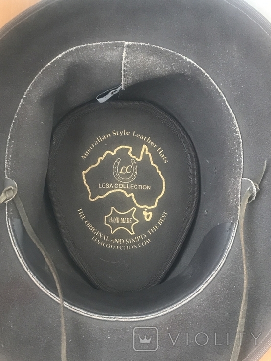 Шляпа кожаная LESA COLLECTION. Австралия. Размер 59., фото №8